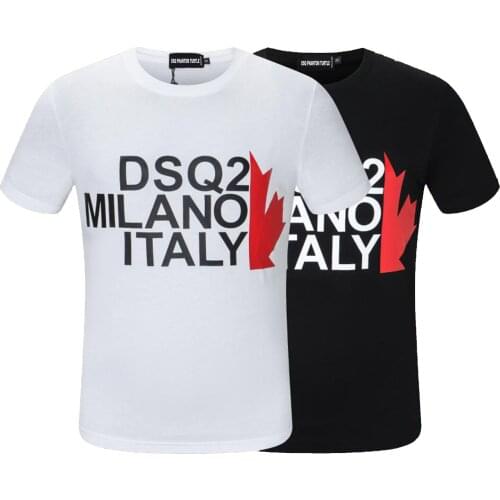 DSQ PHANTOM TURTLE Mens Short Sleeve Logo Series Graphic T-Shirt Men Fashion Print Cotton Tees Breathable Quality Tops D8054