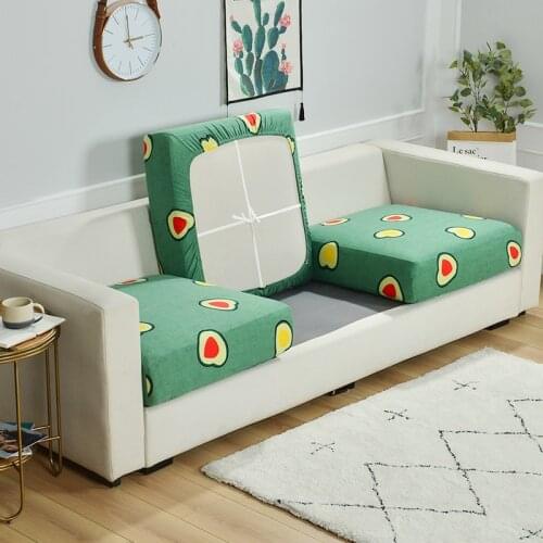 Quare Printed Sofa Cushion Covers for Living Room Sofa Protector Anti-dust Elastic Stretch Covers for Corner Sofa 1/2/3/4 Seat