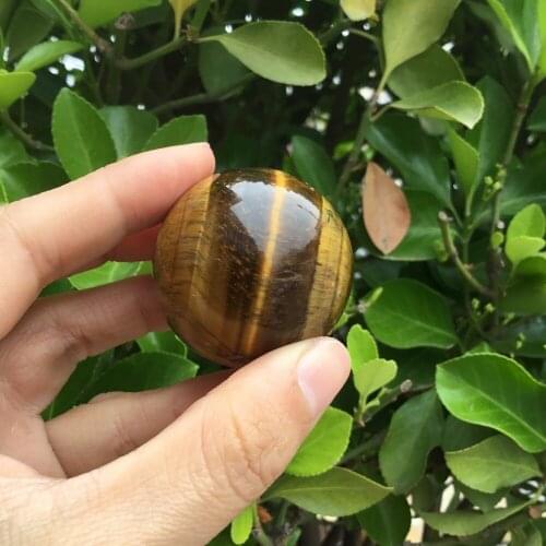 Natural Yellow Tiger Eye sphere quartz crystal ball for Feng shui Home Decor