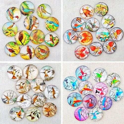 50PCS Mixed 11 Styles Time Gem Spring Bird Button Snap Jewelry Charm Fit For 18mm Snap Jewelry Button Bracelet&Necklace Jewelry