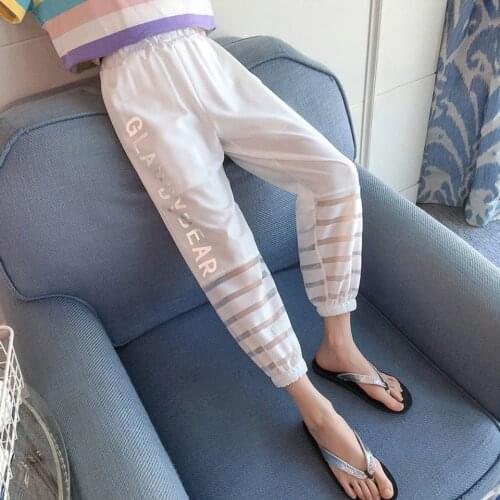 2021 New Summer Casual Striped Sweatpant Children Trousers Girl Sweatpant Cartoon Casual Sport Pant for Kids Leggings Clothe