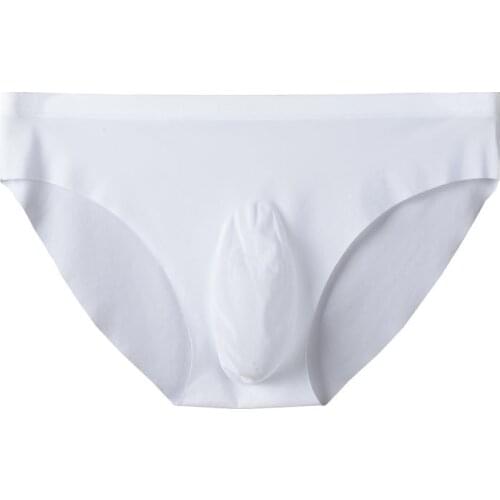 Hot Sale ice silk sexy underwear men briefs 3D seamless one-piece breathable thin section tide Panties men bikini slip homme new