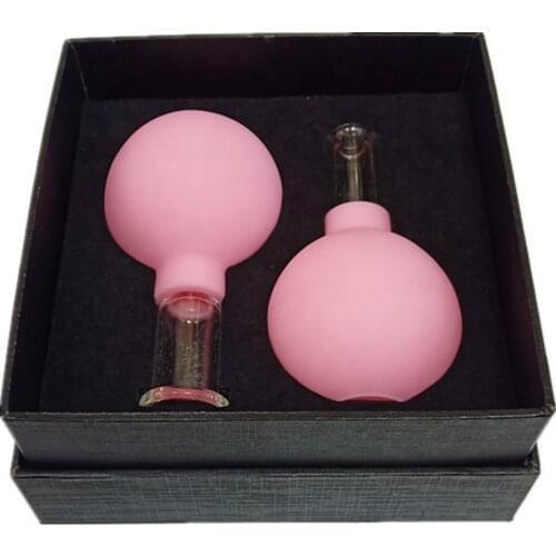 Facial Dedicated Face Lift Rubber Glass Vacuum Massage Cupping Hijama Cups