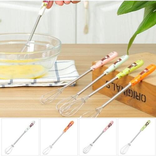 Whisking Cream Butter Ceramic Handle Egg Beaters Manual Stainless Steel Beaten Eggs Kitchen Tools Milk Stirrer