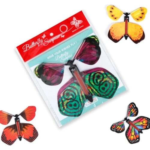 Magic Flying Paper Butterfly Worked By Elastic Band Tricks Hands Funny Prank Joke Mystical Fun Classic Toy Surprise Gifts