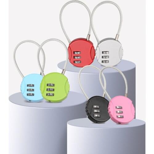 Lock 3 Dial Digit Password Combination Padlock Suitcase Luggage Travel Box Metal Anti-Theft Code Lock Drawer Cabinet Hardware