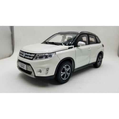 1:18 Diecast Model for Suzuki Vitara Escudo 2016 White SUV Alloy Toy Car Miniature Collection Gifts Gran