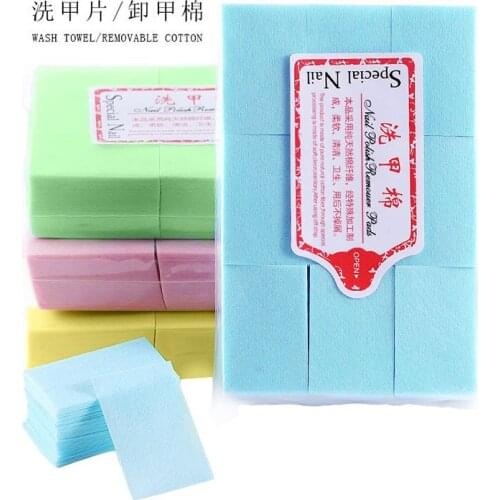 10 packs colourful Nail Wipe Nail Polish Remover Paper Cotton cloth Perfect For Nail Art Cleansing nail removal wraps