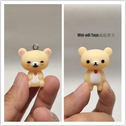 36PCS 4cm Easy bear cartoon bear little bear enamel doll ornament pendant accessory cake decoration DIY ornament
