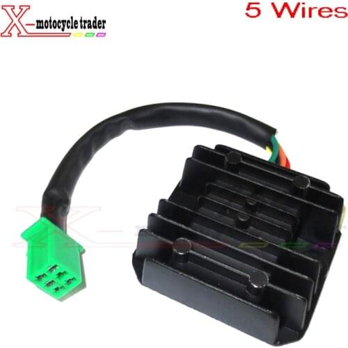 5 PIN Rectifier Cable Voltage Regulator For 125cc 150cc ATV Quads GY6 Pit Dirt Moto Bike Moped Scooter