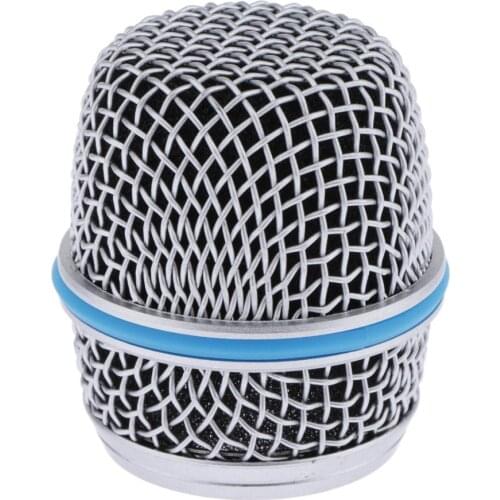 Blue Steel Replacement Mesh Microphone Grill Ball Head Cover Parts Accessory BETA 57A Fits Most Ball-shaped Dynamic Microphones