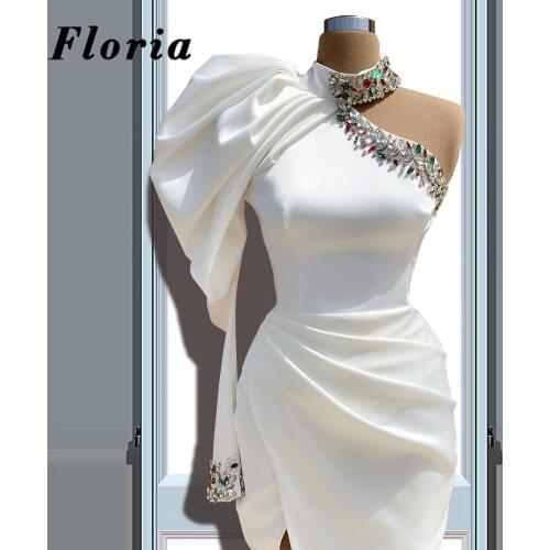 Arabic Dubai Prom Dresses high Neck Beading Evening Dress Party Gowns For Weddings 2020 Vestido Festa Cheap Women Evening Dress