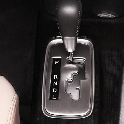 Car-Styling For Mitsubishi Outlander 2012 2013 2014 2015 2016 stainless steel Car Interior Gear Panel Decorative Frame Trim