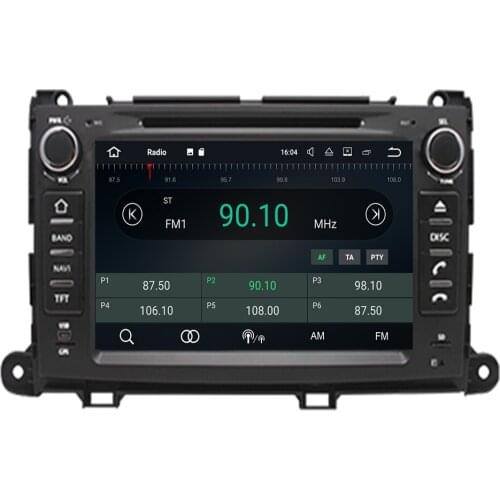 Octa Core 2 Din Android 10 Car Radio for Toyota Sienna 2010 2011 2012 2013 2014 GPS Navigation CD DVD Player FM Bluetooth Unit