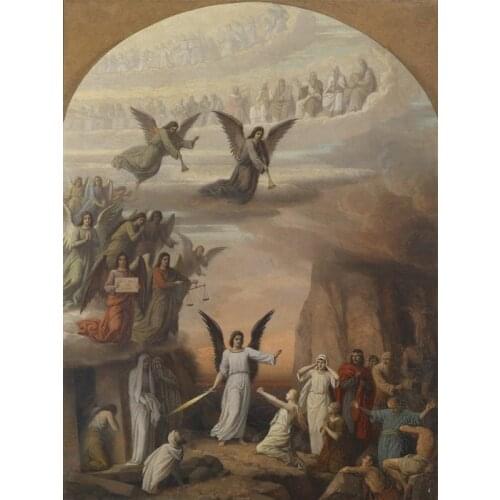 Free shipping religious figures canvas prints classical white angels oil painting printed on canvas wall art decoration pictures