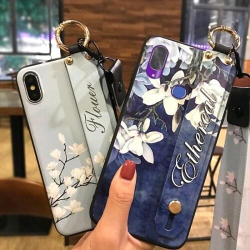 Phone Case For Cubot X19 Waterproof Dirt-resistant Anti-dust Delicate Painted Shockproof Lanyard Silicone Wristband Fashionable