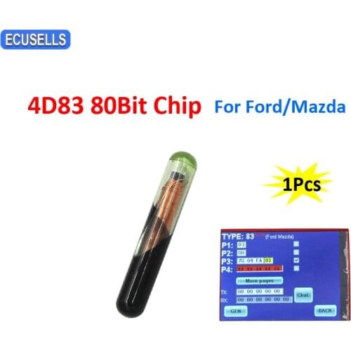 4D83 Chip ( Glass Tube ) 80Bit ( Aftermarket ) Blank Transpnder Car Key Chip for Ford / for Mazda