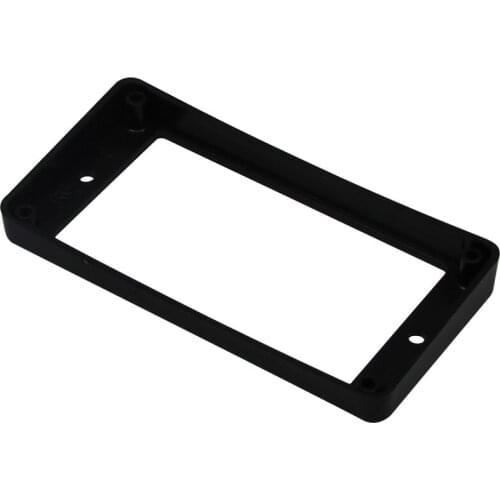 FLEOR 10 Set Black Plastic Humbucker Mounting Ring Bridge Pickup Frame Curved 92x46x7~10mm&3~5mm for LP Style Electric Guitar