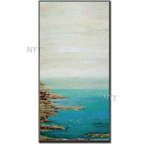 Green Sea Hand Painted Abstract Oil Painting On Canvas Home Decoration Wall Art Picture Modern Canvas Paintings Unframed