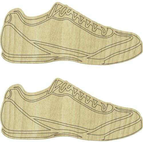 KD308 Male Sports Shoes 2li Set Wooden Package Ornament, Hobby Wood Ornament