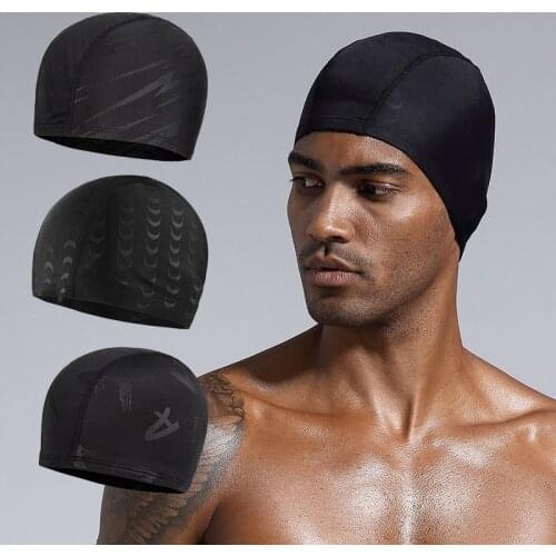 Adults Swimming Caps Men Long Hair Waterproof Swim Pool Cap Ear Protect Large Natacion Badmuts Nylon Diving Hat