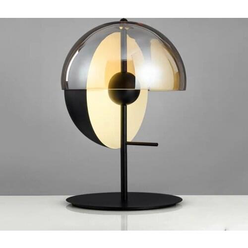Nordic art hemisphere round table lamp creative personality living room room bedroom bedside LED light