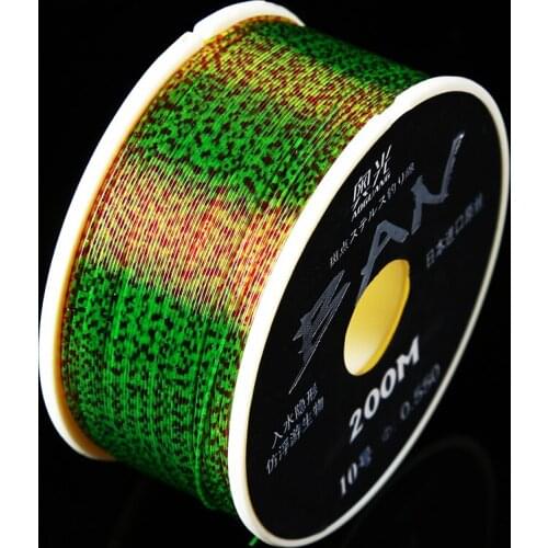 LEDIAO 2021 New 200m Invisible Fishing Line Speckle Super Strong Bionic Spotted Nylon Line Carp Fluorocarbon Fly Fishing Line