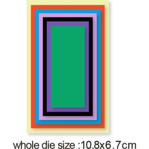 Metal cutting dies rectangle frame background 2020 new cut die mold Scrapbook paper craft knife mould blade punch stencils dies