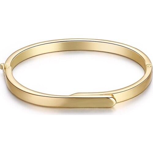 Trendy Smooth Simple Style Bracelets & Bangles Female Gold Bracelet Bangles For Women