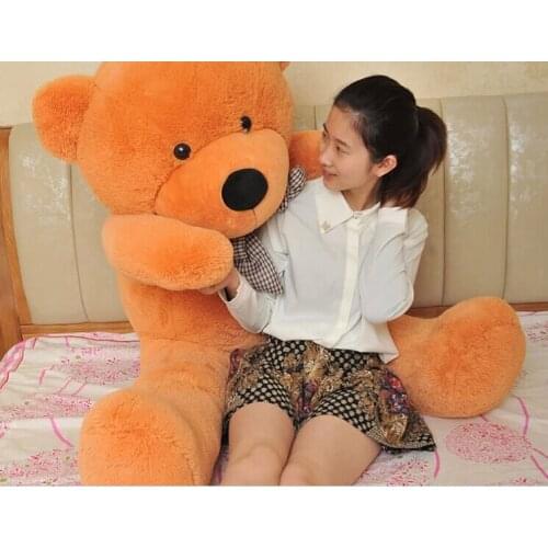 Stuffed animal 120 cm teddy bear plush toy soft bear doll light brown colour gift w2923
