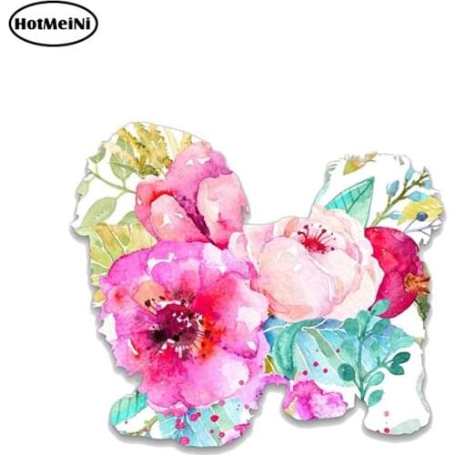 HotMeiNi 12cm x 10.4cm Shih Tzu Art Decal Dog Mom Gift for Dog Lover Dog Mom Decal Bumper Stickers Car Styling Car Sticker