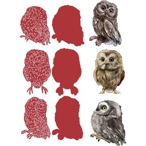 2021 New Arrivals Bird Owl Cutting Dies Decoration Metal Die Cutters for Scrapbooking Craft DIY Album Template Decor Model