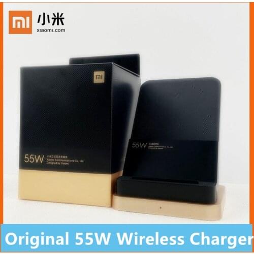 Original 55W Wireless Charger Xiaomi Vertical air-cooled wireless charging Support Turbo Fast Charge 65W Adapter For Mi 10 Pro