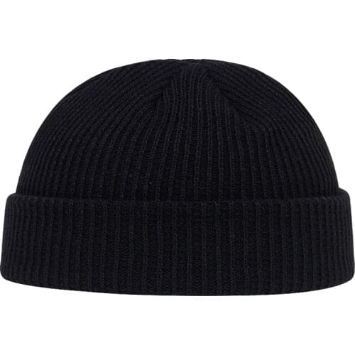 Autumn Winter Melon Cap Mens women Knitted Hat Beanie Skullcap Sailor Caps Cuff Short Brimless Retro Navy Style Hats casquette