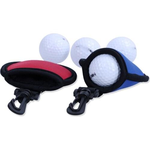 Hot Portable Golf Protective Cover with Hook Washable Golf Storage Bag Reusable Dirt Wiping Pocket for Golf Balls Cleaning