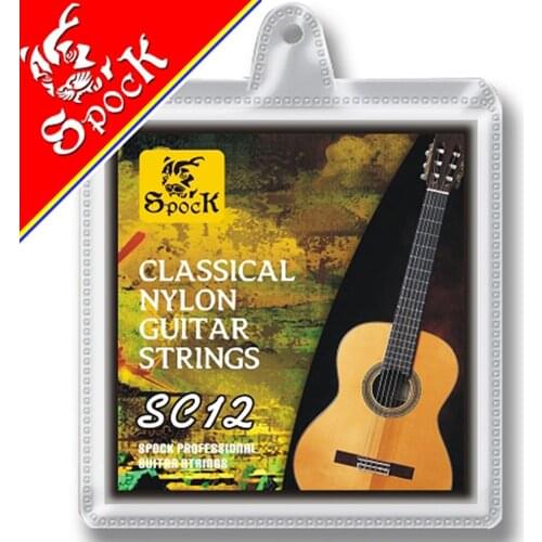 Spock Classical Guitar Strings Silver Plated Clear Nylon 028-043 inch SC12