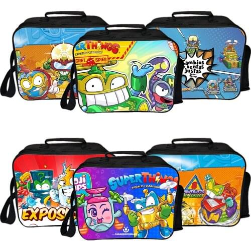Super Zings Lunch Bag For Kids Children Portable Lunch Box Superzings Office Food Storage Case Students Functional Lunchbags
