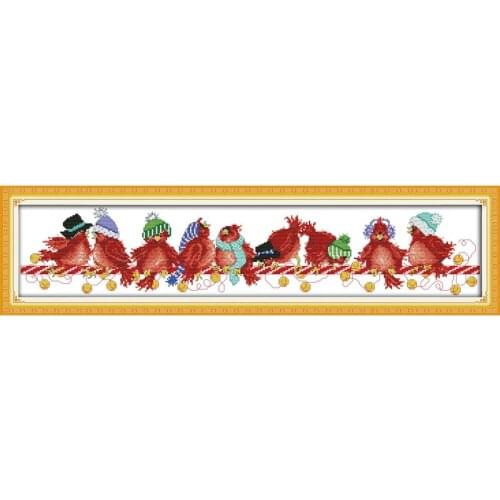 Everlasting Love Christmas Birds (2) Ecological Cotton Chinese Cross Stitch Kits Counted Stamped 14 CT 11 CT New Sales Promotion
