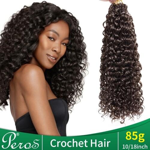 Deep Water Wave Twist Crochet Braid Hair10 14 &18inch Synthetic Ombre Braiding Hair Afro Curls For Women Low Tempreture