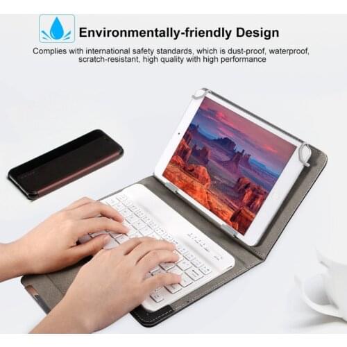 10/7 Inch Bluetooth Keyboard For Tablet Portable Mini Wireless Keyboard Gaming With Leather Case For IPad Windows IOS