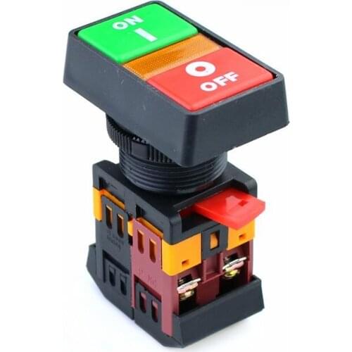 5pcs PPBB-30N ON OFF START STOP Push Button w Light Indicator Momentary Switch Red Green Power