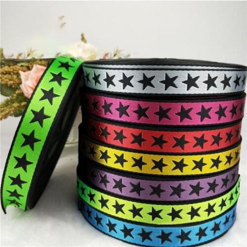 5yards 25mm(1") Ethnic Embroidery Stars Jacquard Ribbon Vintage Boho Lace Trim Clothes Bag Accessories Embroidered DIY Material