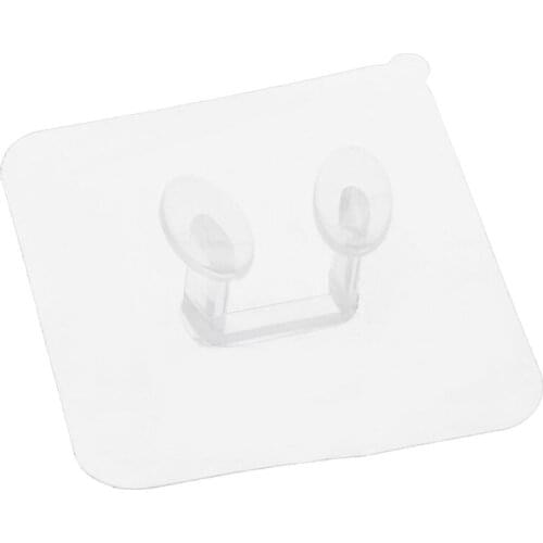 594C Adhesive Plug Holder Wire Cord Hanger Organizer Hooks Rack Wall Transparent Home