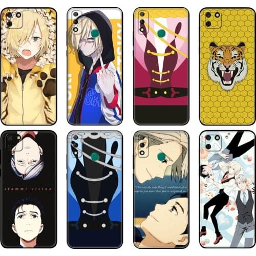 Black tpu Case For Huawei Y9S Y6S Y8S Y5P Y7P Y8P Case For Huawei Y5 lite Prime 2018 Y6 2019 Cover Yuri on Ice anime
