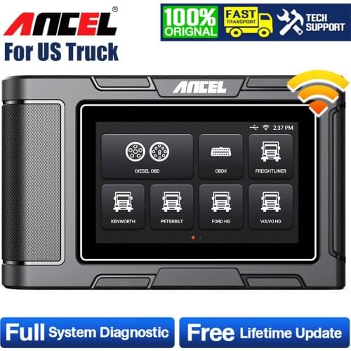 ANCEL HD3100 All System For US Truck Automotive Scanner SRS Transmission ABS Print Data Engine Scan 12V 24V Car Diagnostic Tools