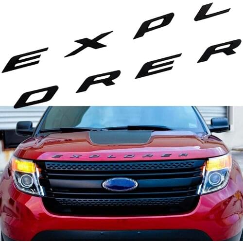 3D Letters ABS Front Hood Emblem Explorer Sport Hood Letters Stickers for Ford Explorer 2011-2020( Matte Black)