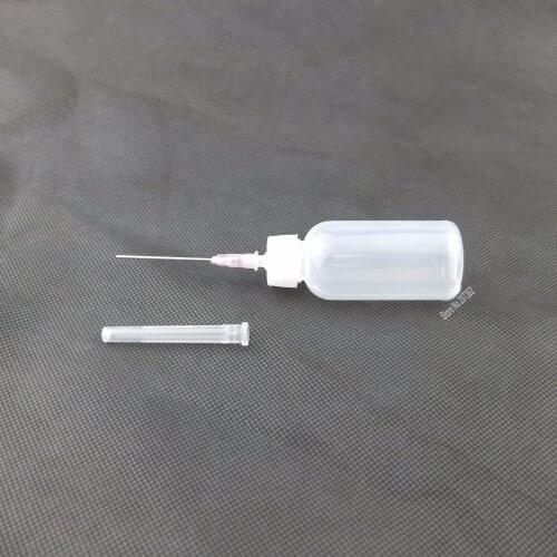 10pcs/lot Needle Tip Bottle Liquid Flux Dispenser Oil Solvent Applicator Dropper 30ml 11/2inchX18G