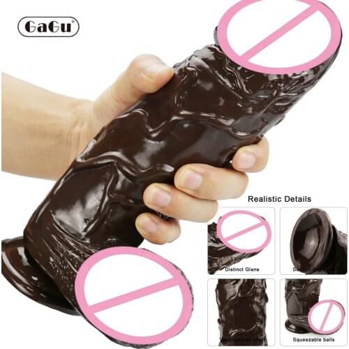 GaGu Super Big Soft Transparent Dildos Realistic Penis Huge Horse Dildo No Vibrator Female Suction Cup Dildo Sex Toys For Women