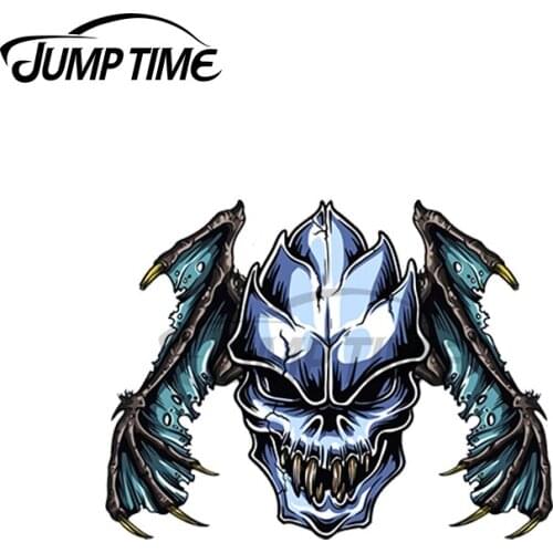 JumpTime 13 x 4.3cm For Demon Skull Bumper Car Stickers Scratch-Proof Decal Refrigerator VAN Cartoon Car Assessoires
