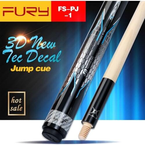 Fury Billiard Jump Cue FS-PJ-1 13mm Tip Professional Maple Jump Cue Billard Stick Kit Carbon Fiber Teconology Jump Cue Billar